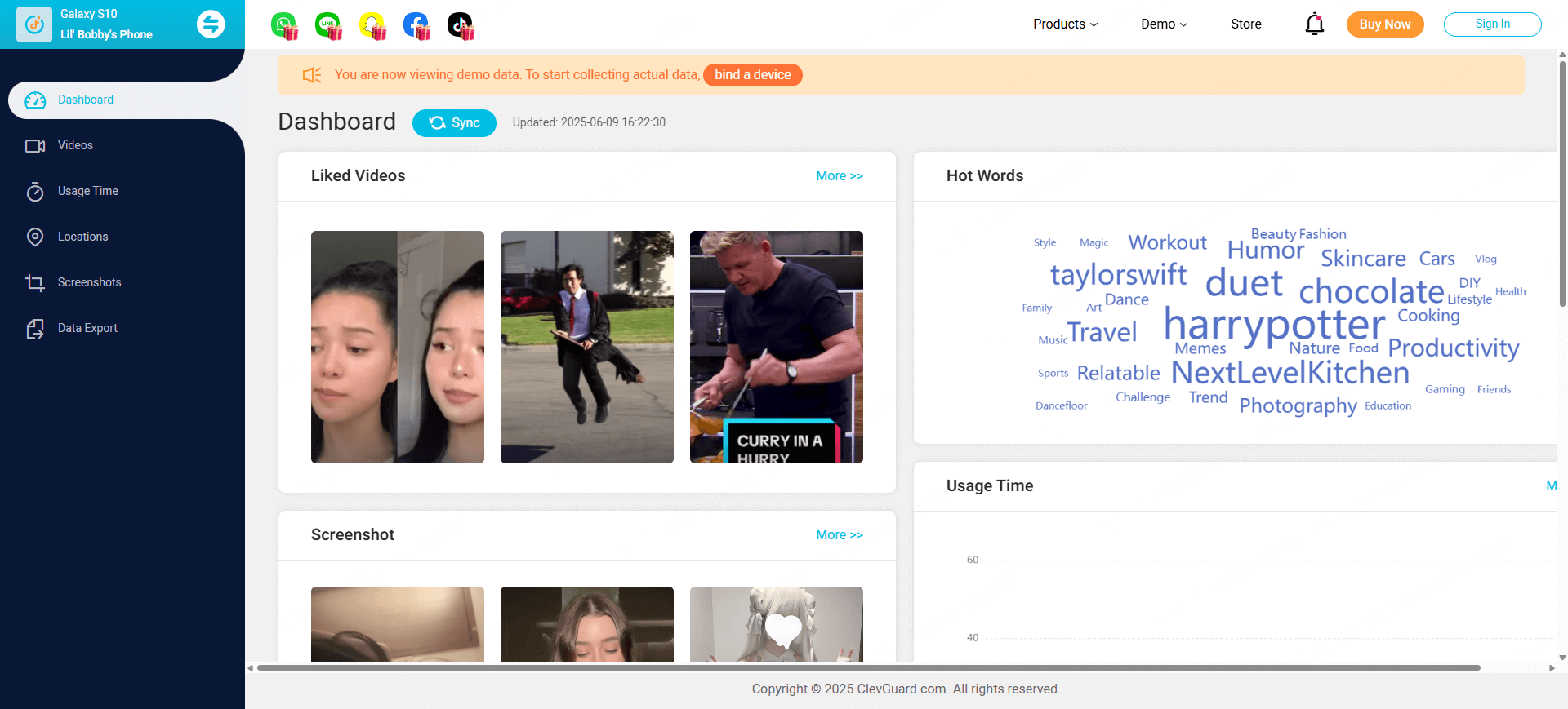 KidsGuard for TikTok demo workspace