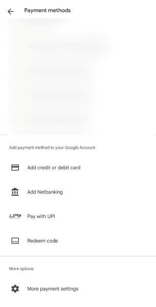 access payment settings on google
    playstore