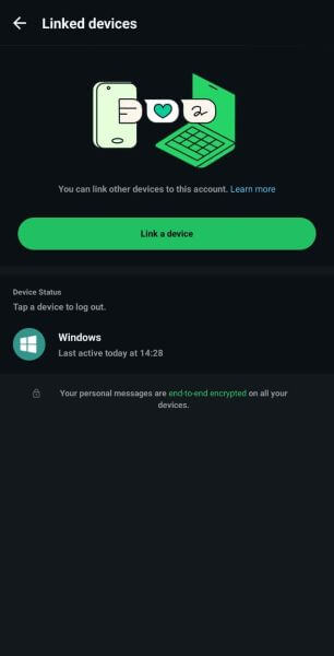 link a device on whatsapp