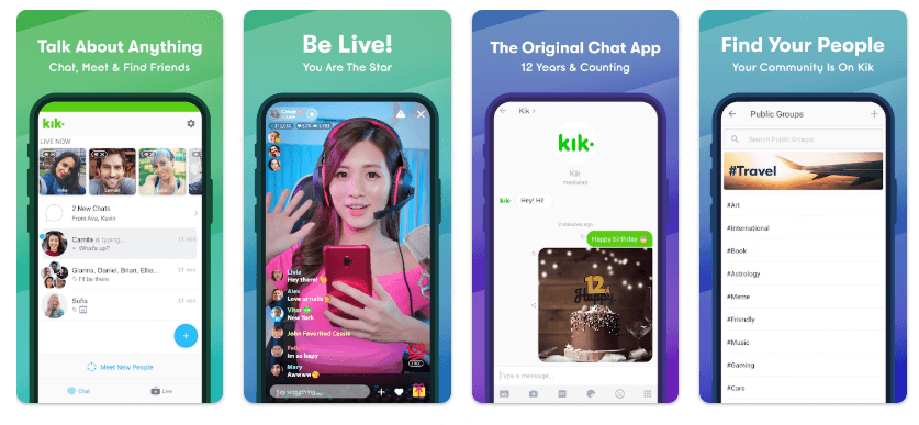 kik message app without phone number