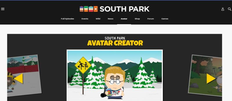 south park studios homepage