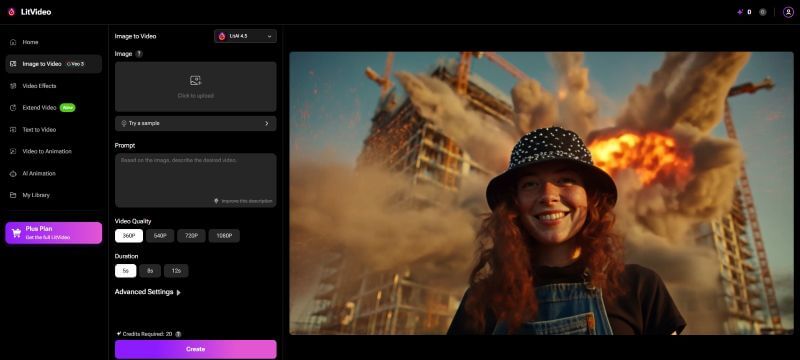 access image to video option