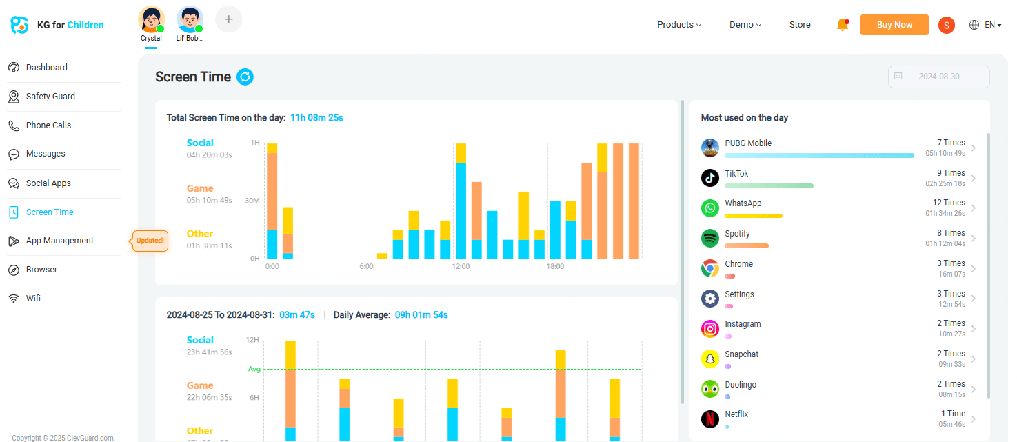 use kidsguard for children for rednote parental control