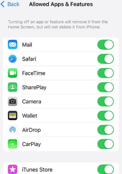 allow or restrict apps on your
    child’s phone