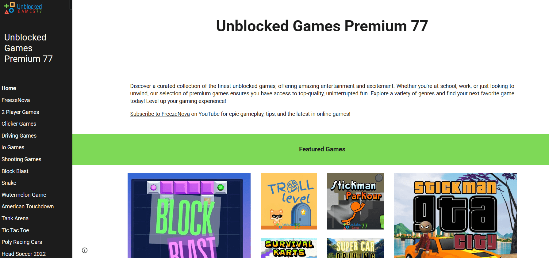 unblocked games 77