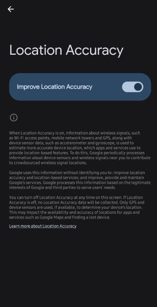 set location to high accuracy