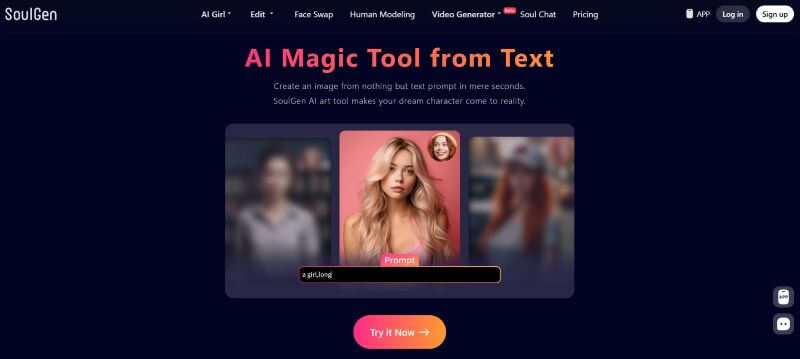 soulgen ai homepage