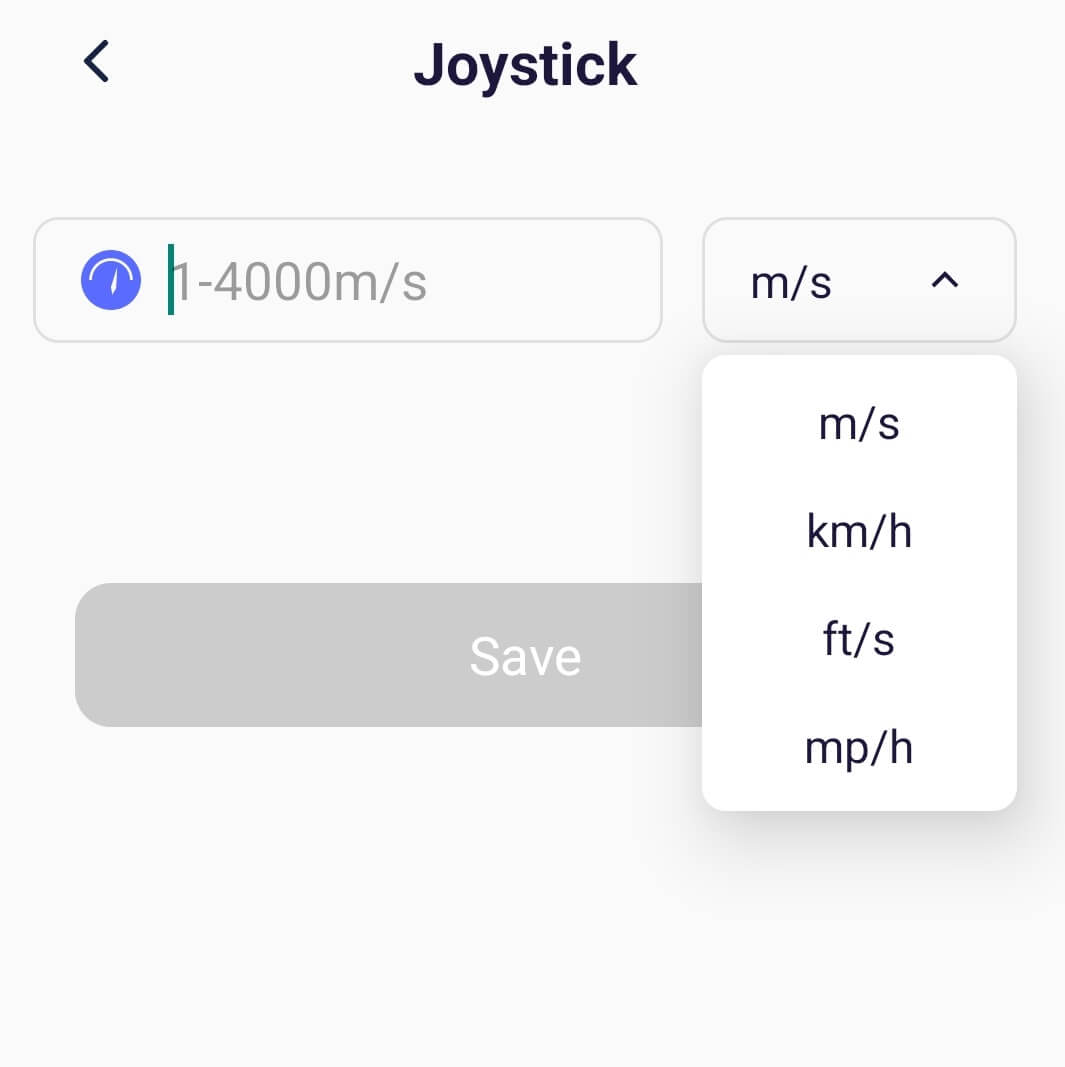 clevgo app joystick mode choose speed