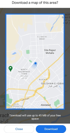 download a map from google maps