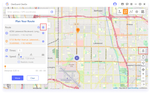 import export gpx file