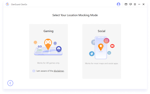 choose different social modes when connecting clevgo