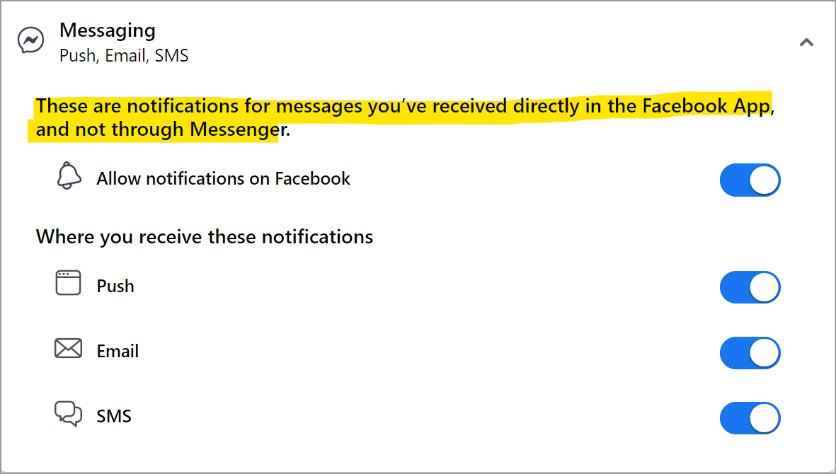 checking messenger email notifications