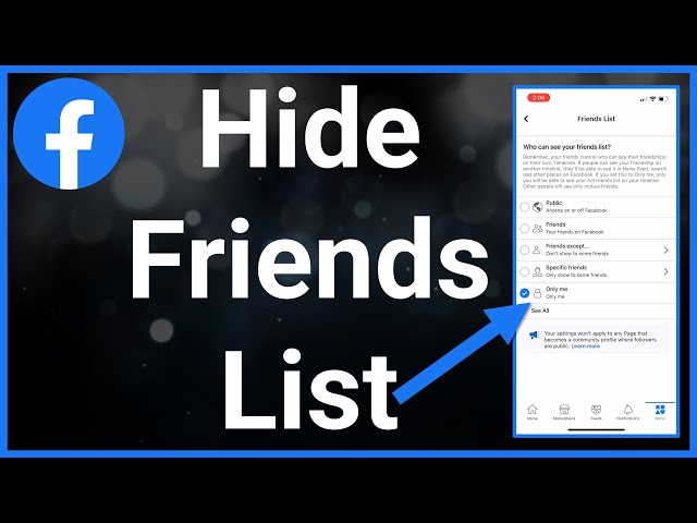 how to hide your friends on Facebook