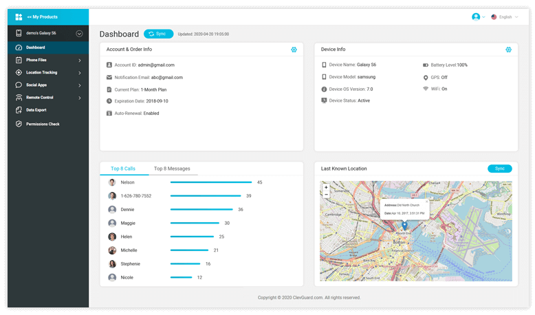 kidsguard pro dashboard