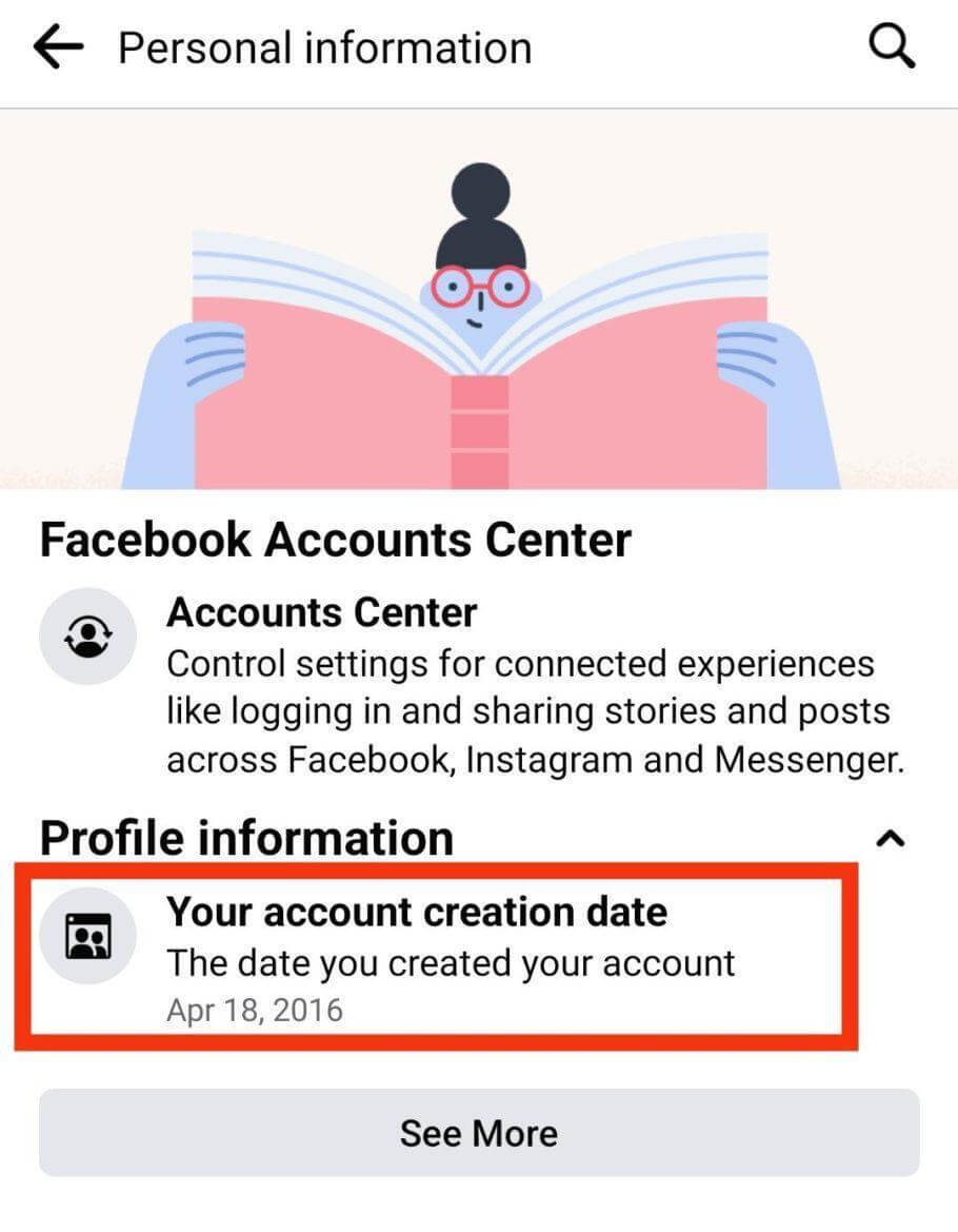 discover your account creation date for android