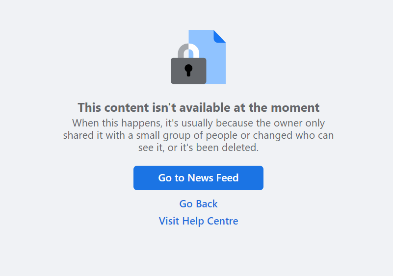 Their Profile Page Isn't Accessible