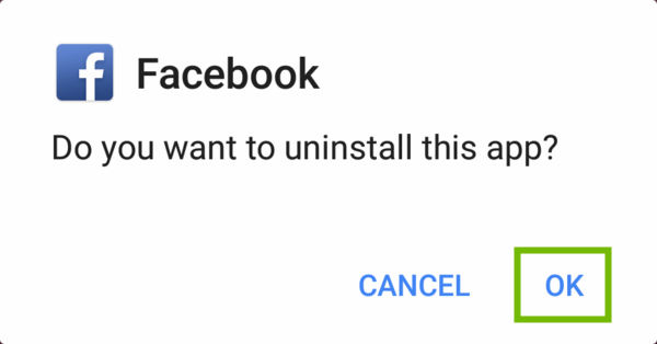  uninstall and reinstall the facebook app