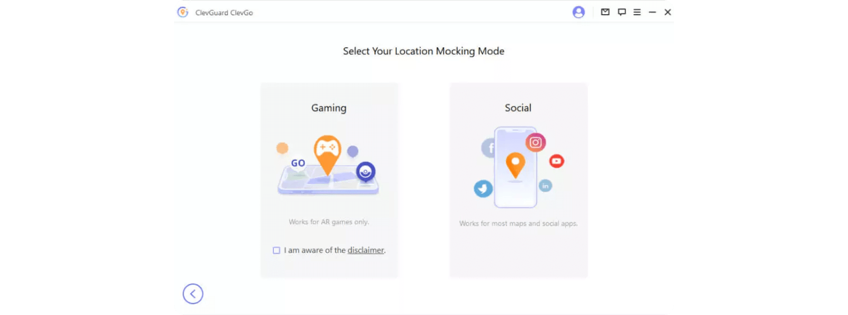How to choose location mode in clevgo