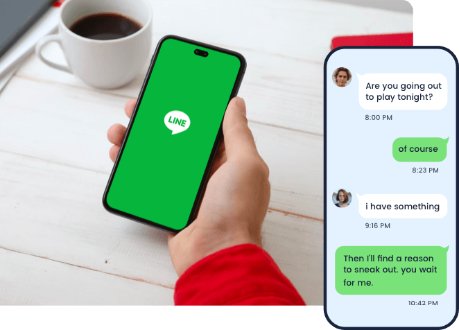 view line messages with kidsguard for line