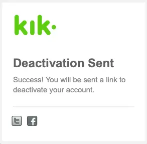 deactivate kik