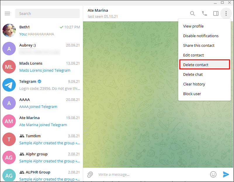 How to Delete Telegram Contacts on Desktop