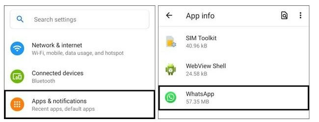 Clear the WhatsApp Cache