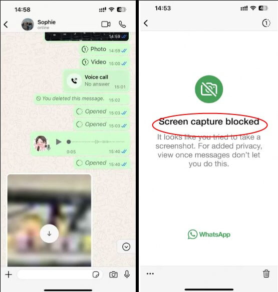 Does WhatsApp Notify Screenshots of View Once Images