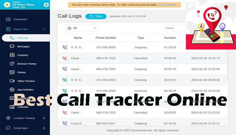 call tracker online
