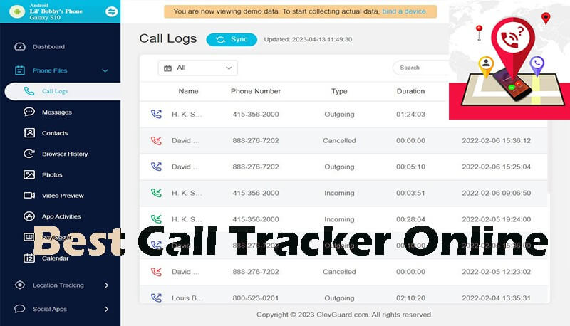 call tracker online free app