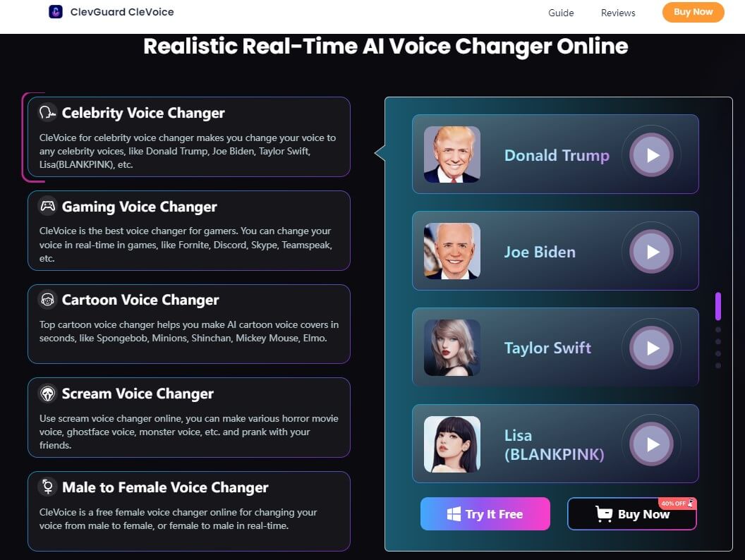 AI celebrity Voice Changer