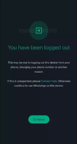 Be Forced to Log out on WhatsApp