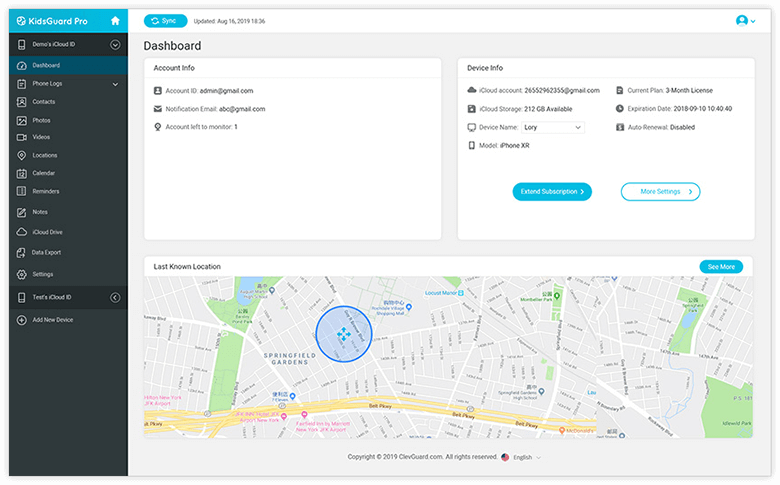 track the target iphone from android