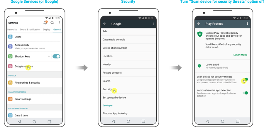 google play settings