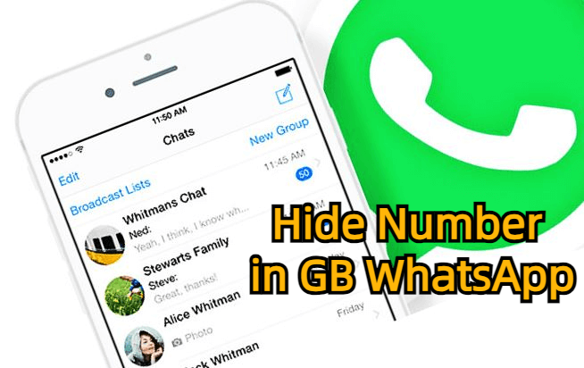 how to hiden number in GB WhatsApp