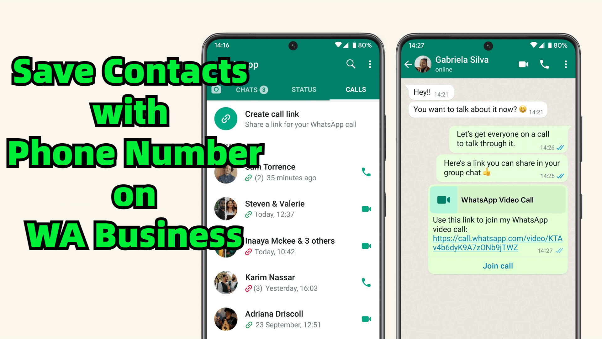 how to save Contacts in WhatsApp Business