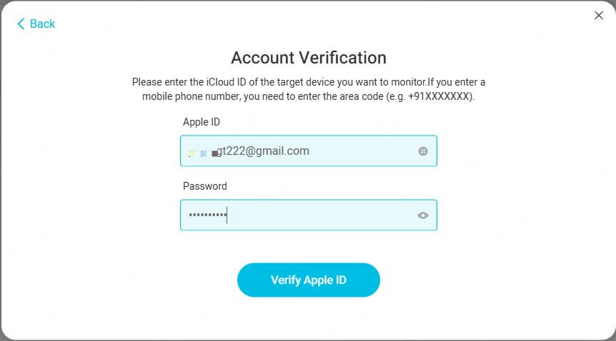 input Apple ID