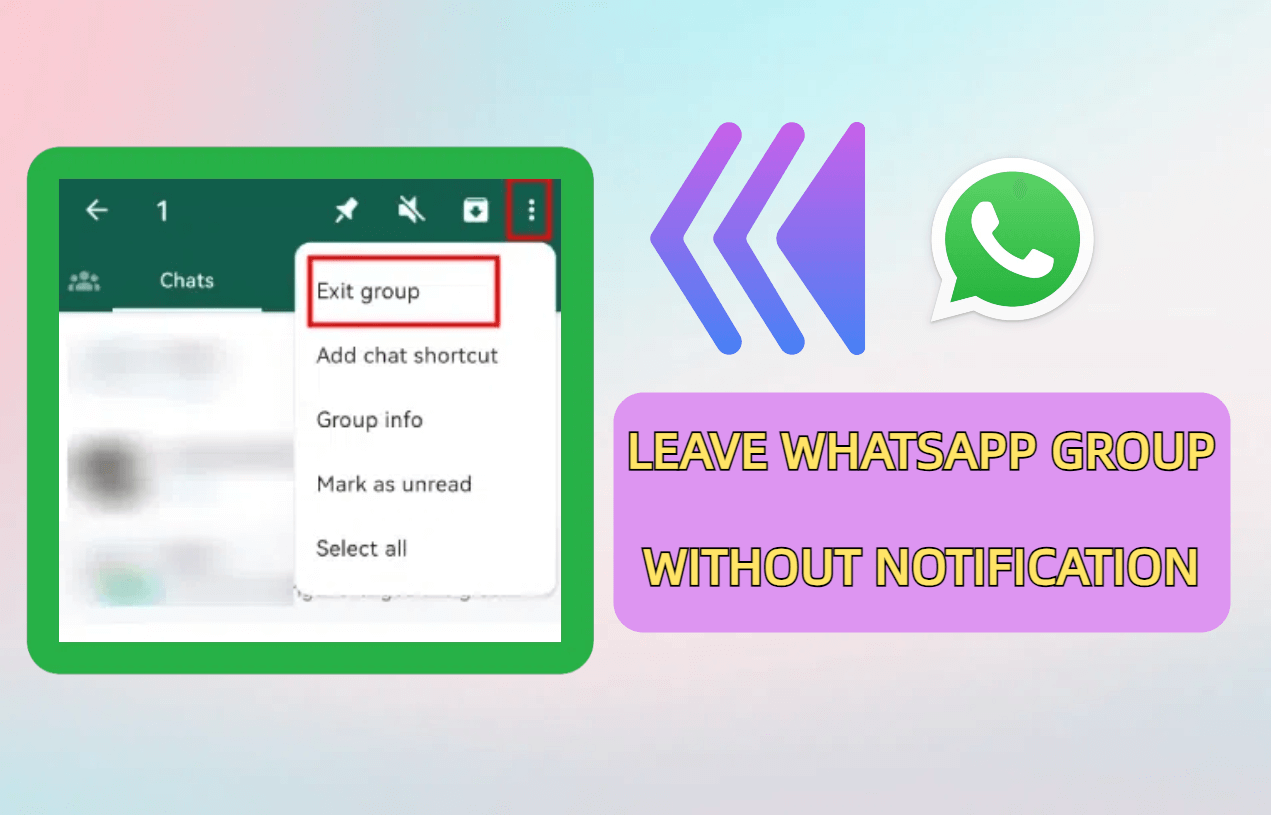   leave awhatsapp group without notification