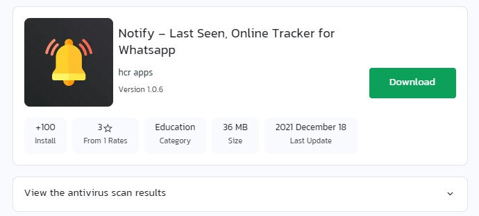 Notify - Last Seen, Online Tracker for Whatsapp