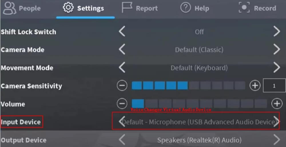 Roblox settings 