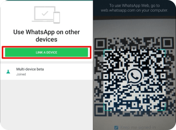 escanear el código QR whatsapp
            