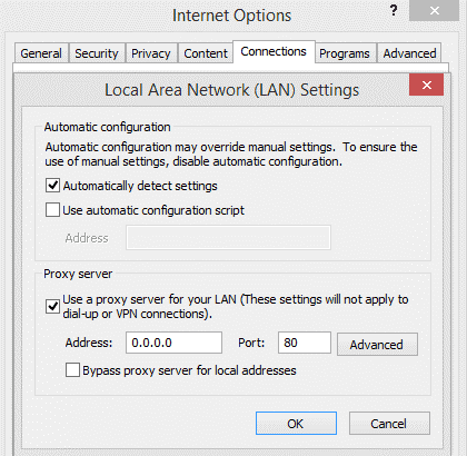 change location by proxy server