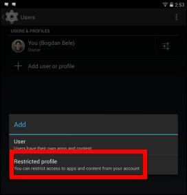 add restricted profile