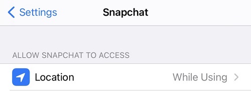 allow location access on snapchat