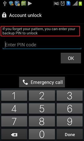 android backup pin