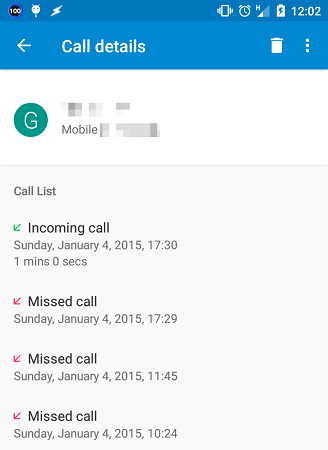 android call details