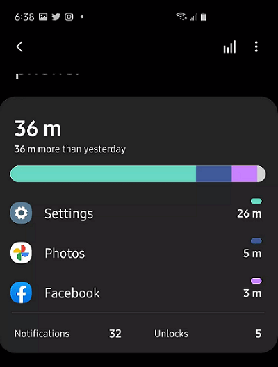 android screen time