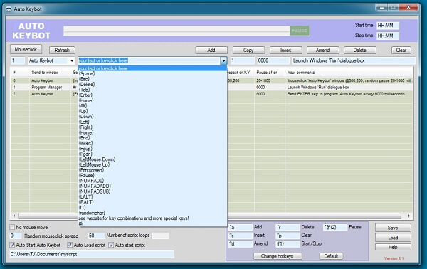 auto clicker with hotkey and keyboard