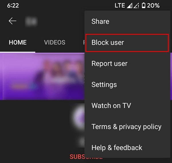 block inappropriate content on youtube by blocking certain accounts