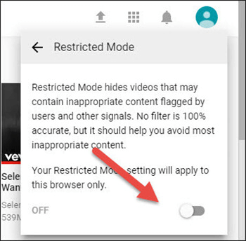 block inappropriate content on youtube by restricted mode 2
