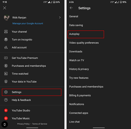 block inappropriate content on youtube by turning off auto play 1
